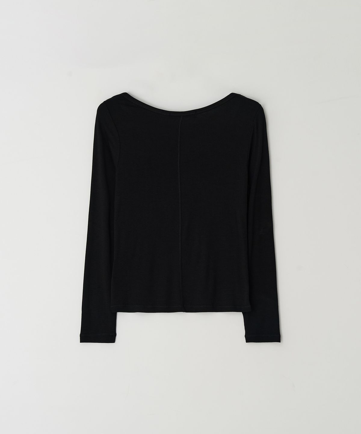 더페니(THE PENNY) BACK DETAIL LONG SLEEVELESS T - Black