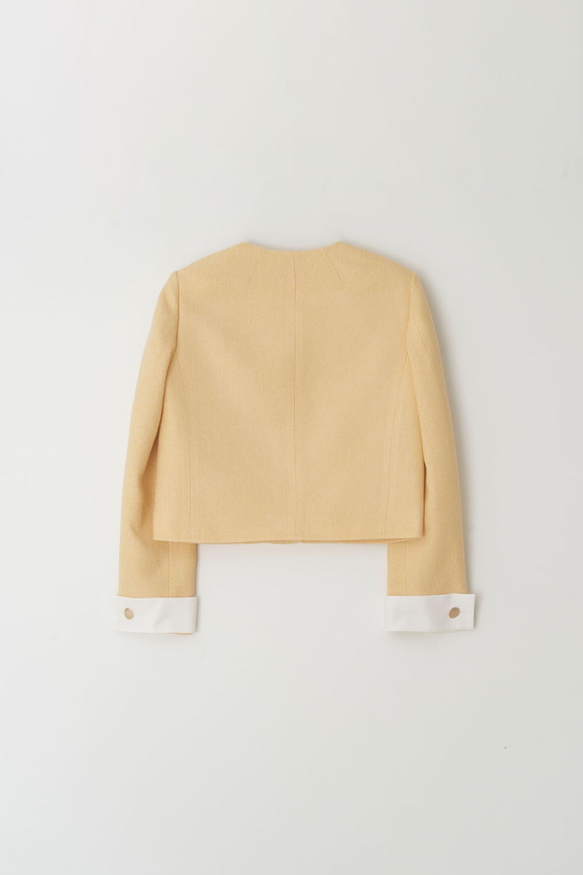더페니(THE PENNY) CUFFS TWEED JACKET - Yellow