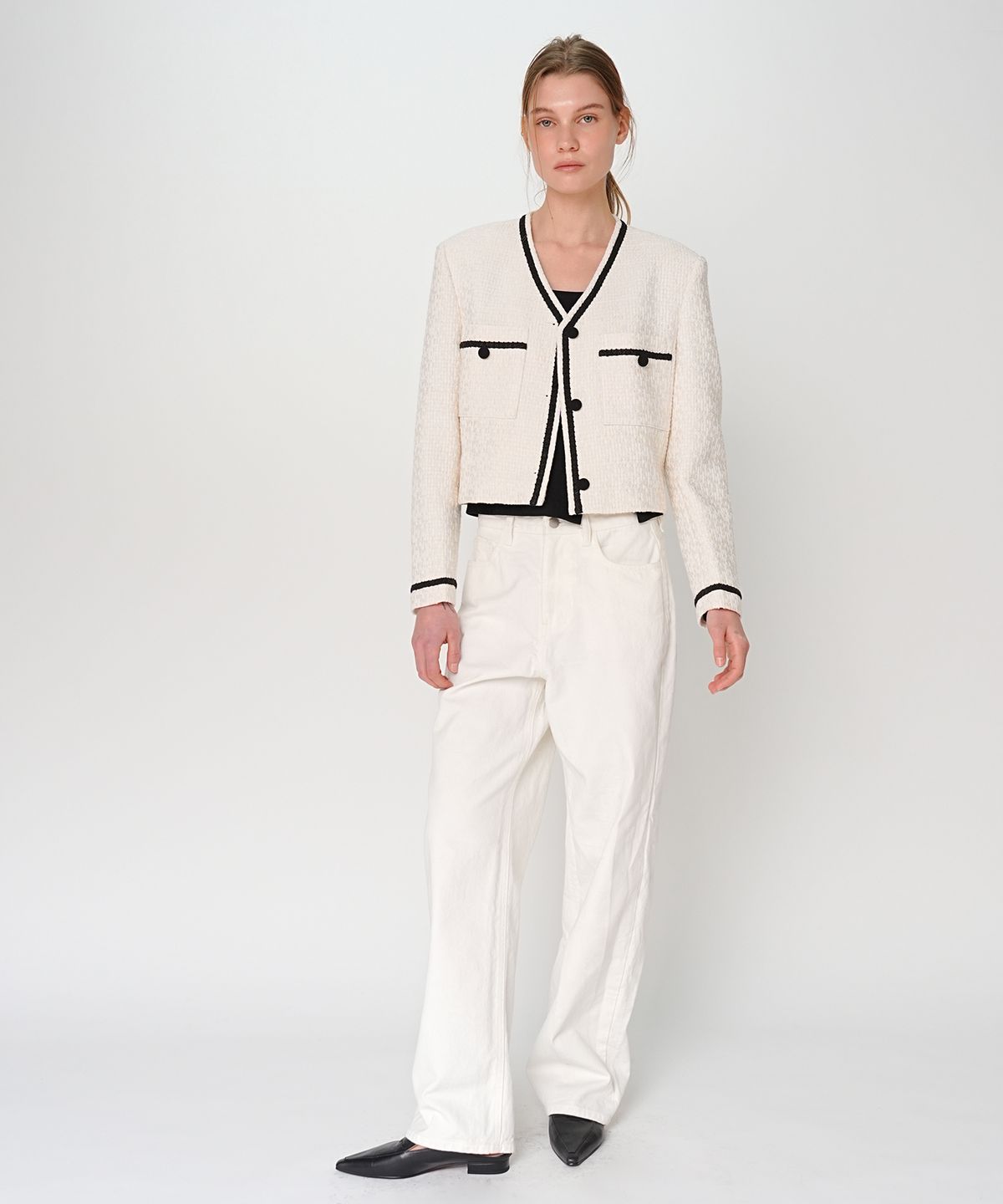 폴앤앨리스(PAUL&ALICE) LOOSE FIT COTTON PANTS / WHITE