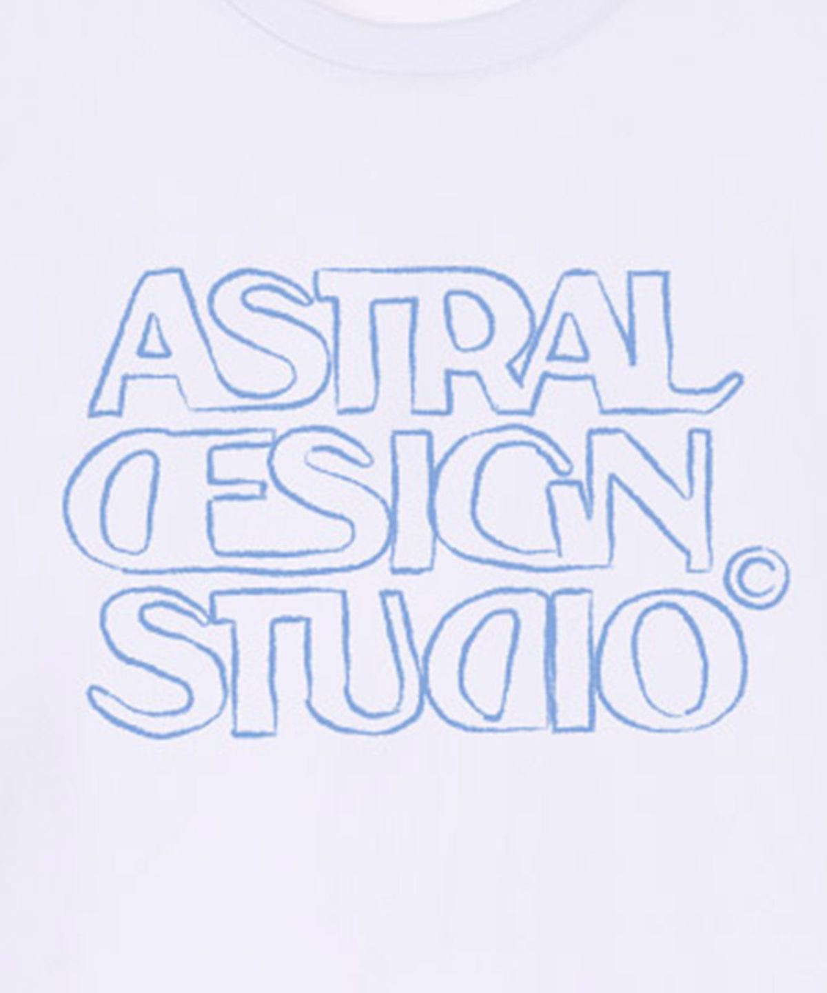 아스트랄 프로젝션(ASTRAL PROJECTION) [오버핏]아스트랄 디자인 스튜디오2 13수 면 라운드 넥 반팔 티셔츠_화이트