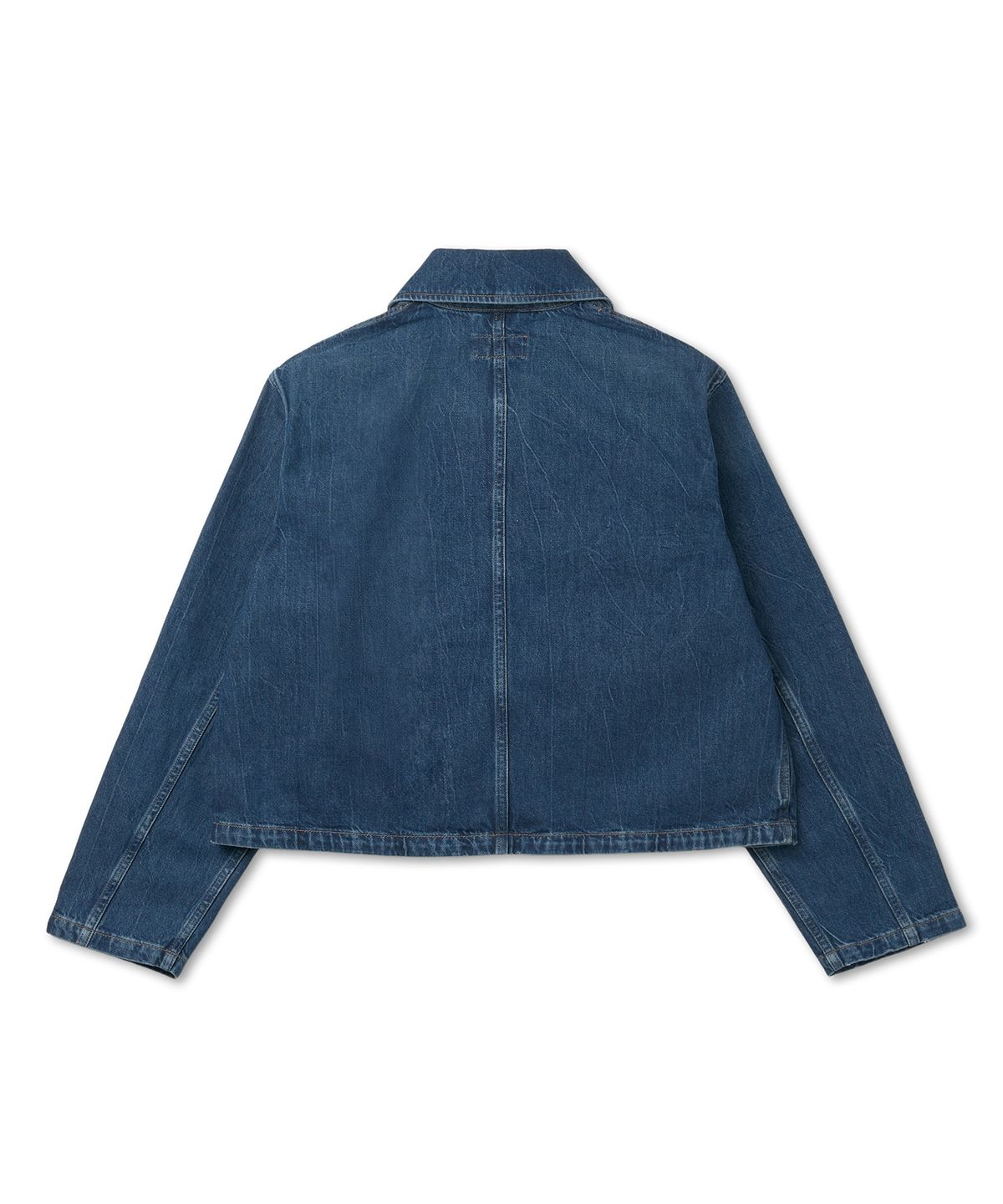 폴로 랄프 로렌(POLO RALPH LAUREN) W 크롭 데님 카 코트 - 블루