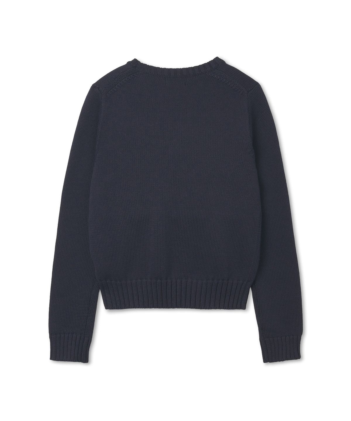 폴로 랄프 로렌(POLO RALPH LAUREN) W 플래그 코튼 크루넥 스웨터 - 네이비