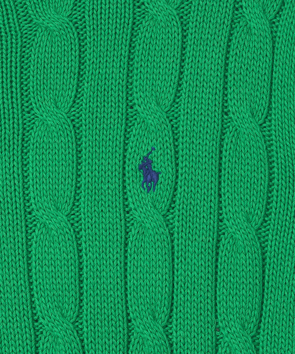 폴로 랄프 로렌(POLO RALPH LAUREN) W 케이블 니트 코튼 크루넥 스웨터 - 그린