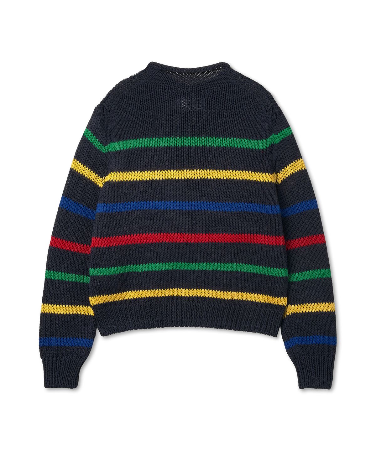 폴로 랄프 로렌(POLO RALPH LAUREN) W 스트라이프 코튼 스웨터 - 네이비
