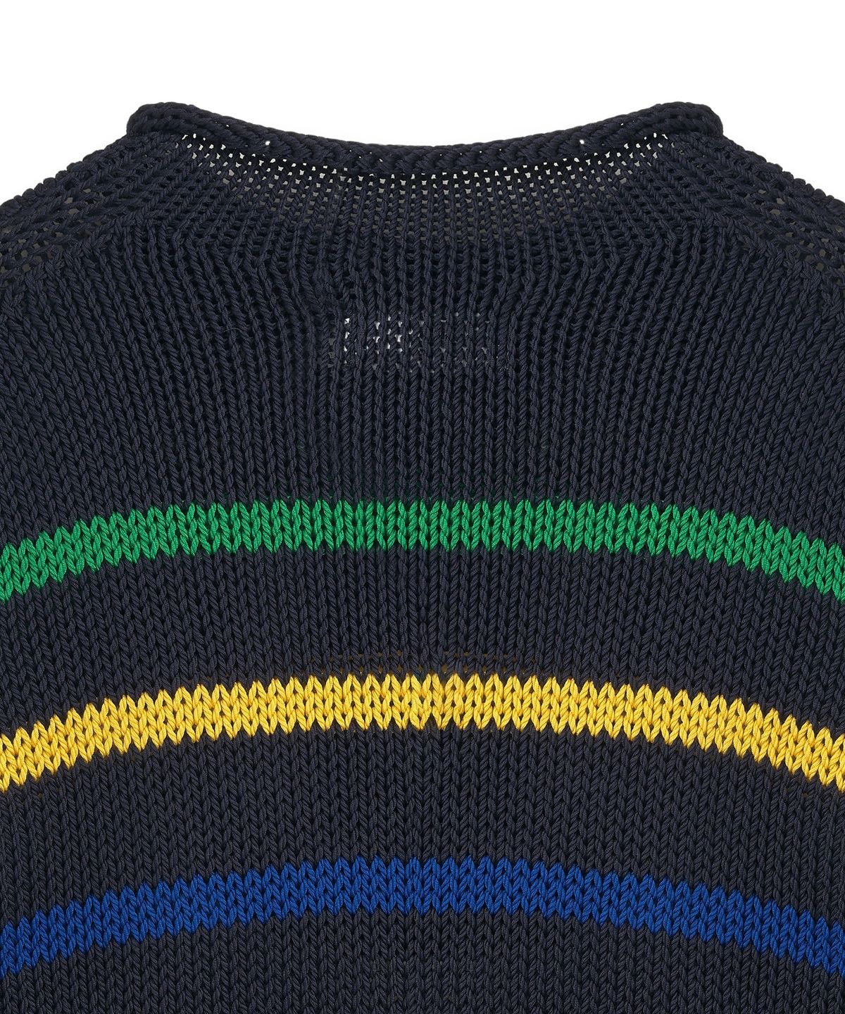 폴로 랄프 로렌(POLO RALPH LAUREN) W 스트라이프 코튼 스웨터 - 네이비