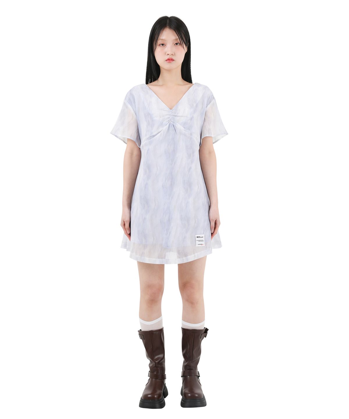 카타르시스(KATHARSIS) 쉬폰 미니 원피스 라이트퍼플 ONE SIZE