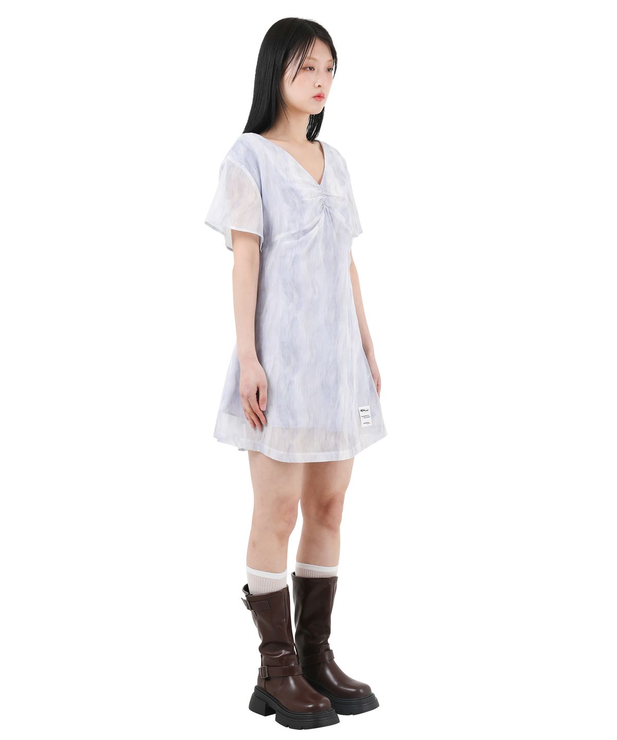카타르시스(KATHARSIS) 쉬폰 미니 원피스 라이트퍼플 ONE SIZE