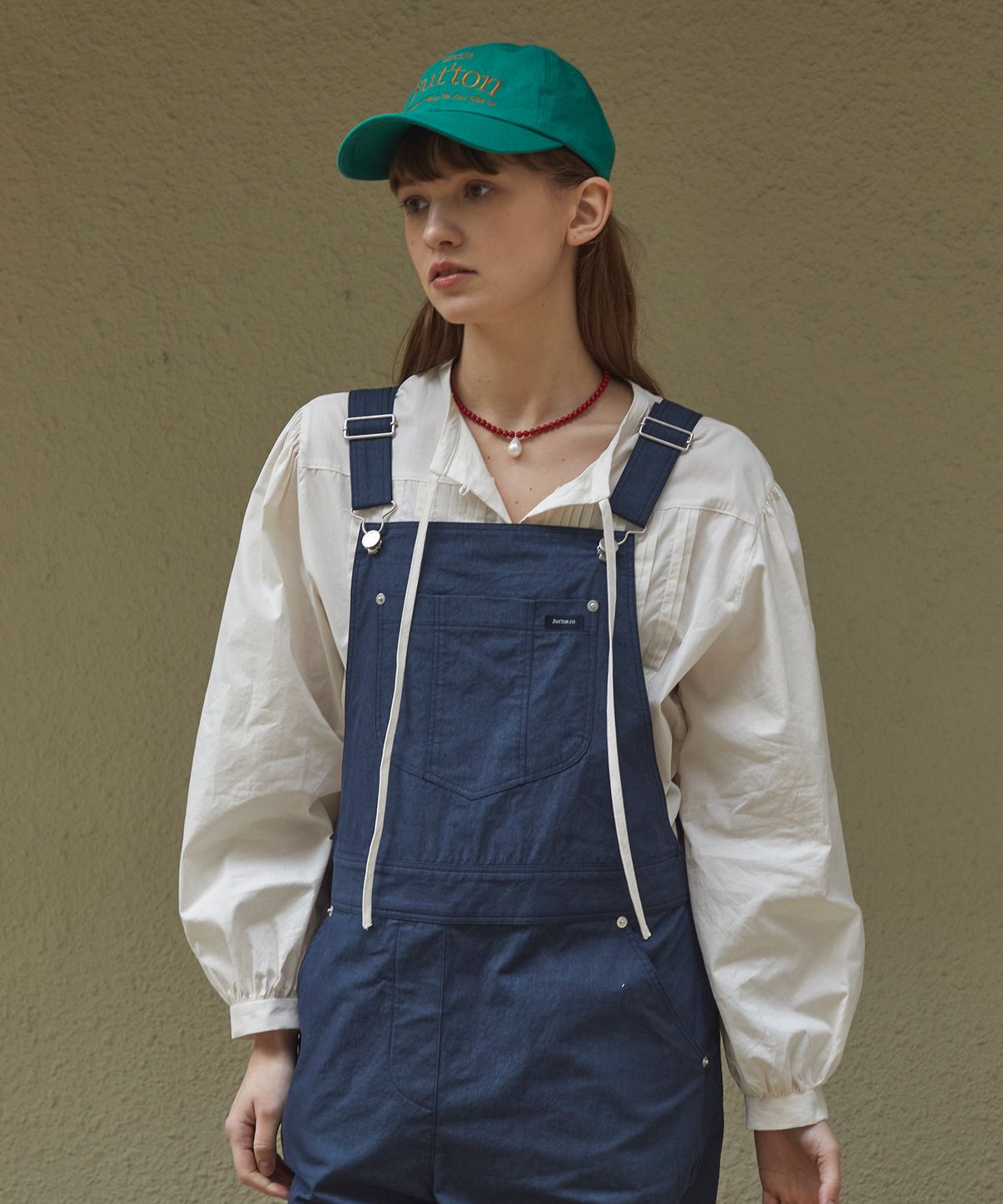 벗튼(BUT'TON) LOGO LETTERING BALL CAP GREEN