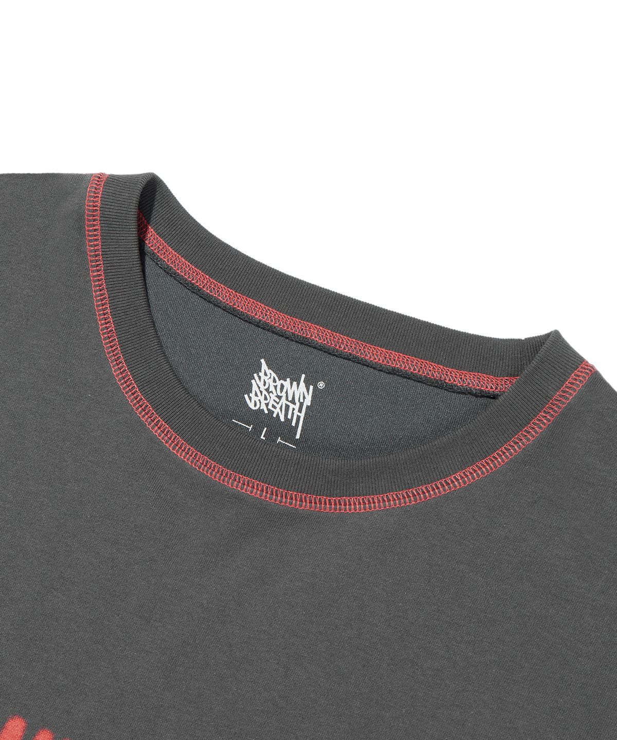 브라운브레스(BROWNBREATH) STITCH BB TEE - CHARCOAL