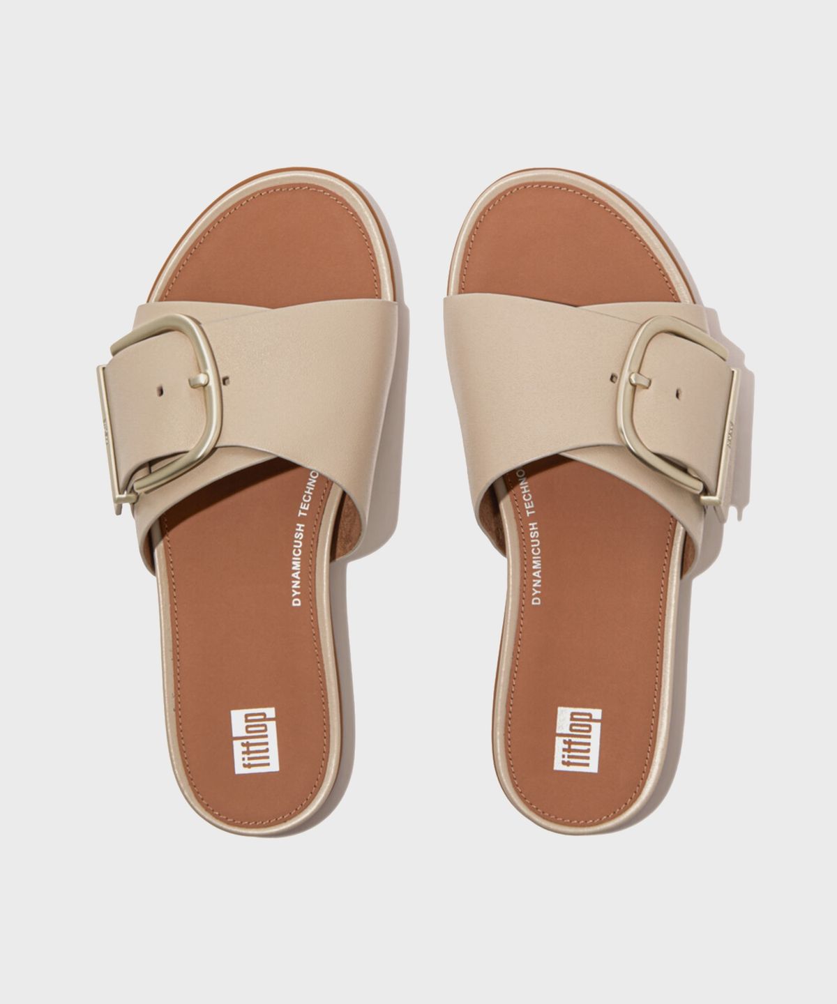 핏플랍(FITFLOP) 그라시에 맥시 버클 슬라이드 Stone Beige