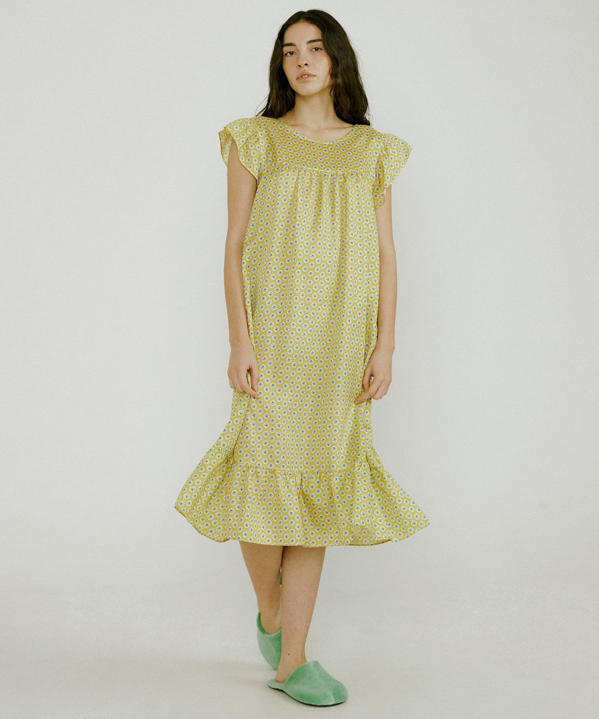 조스라운지(JO'S LOUNGE) [인견] (w) Lime Sleeveless Lounge One-piece