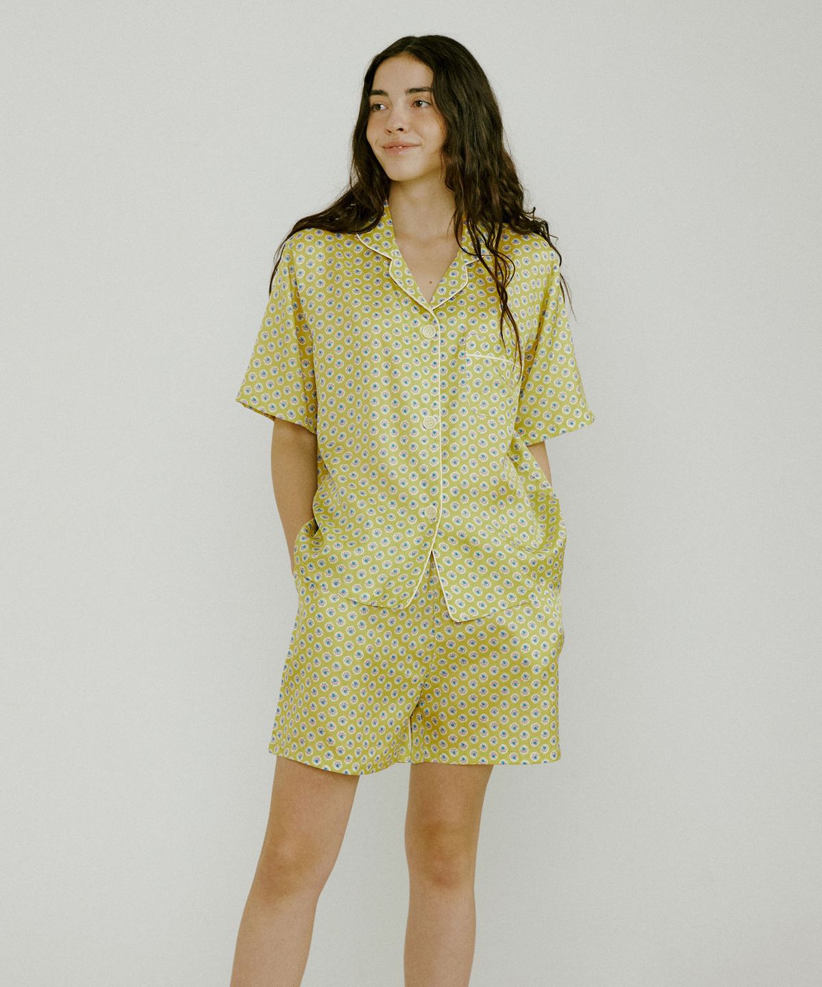 조스라운지(JO'S LOUNGE) [인견] (w) Lime Short Pajama Set