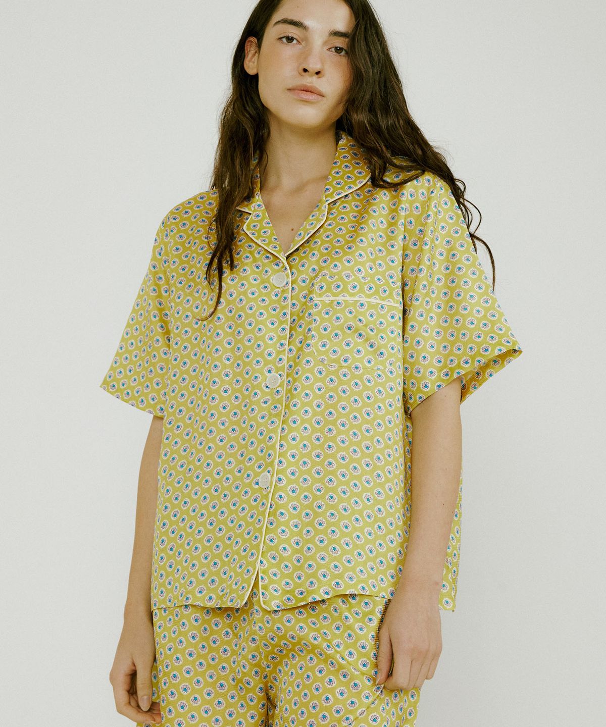 조스라운지(JO'S LOUNGE) [인견] (w) Lime Short Pajama Set
