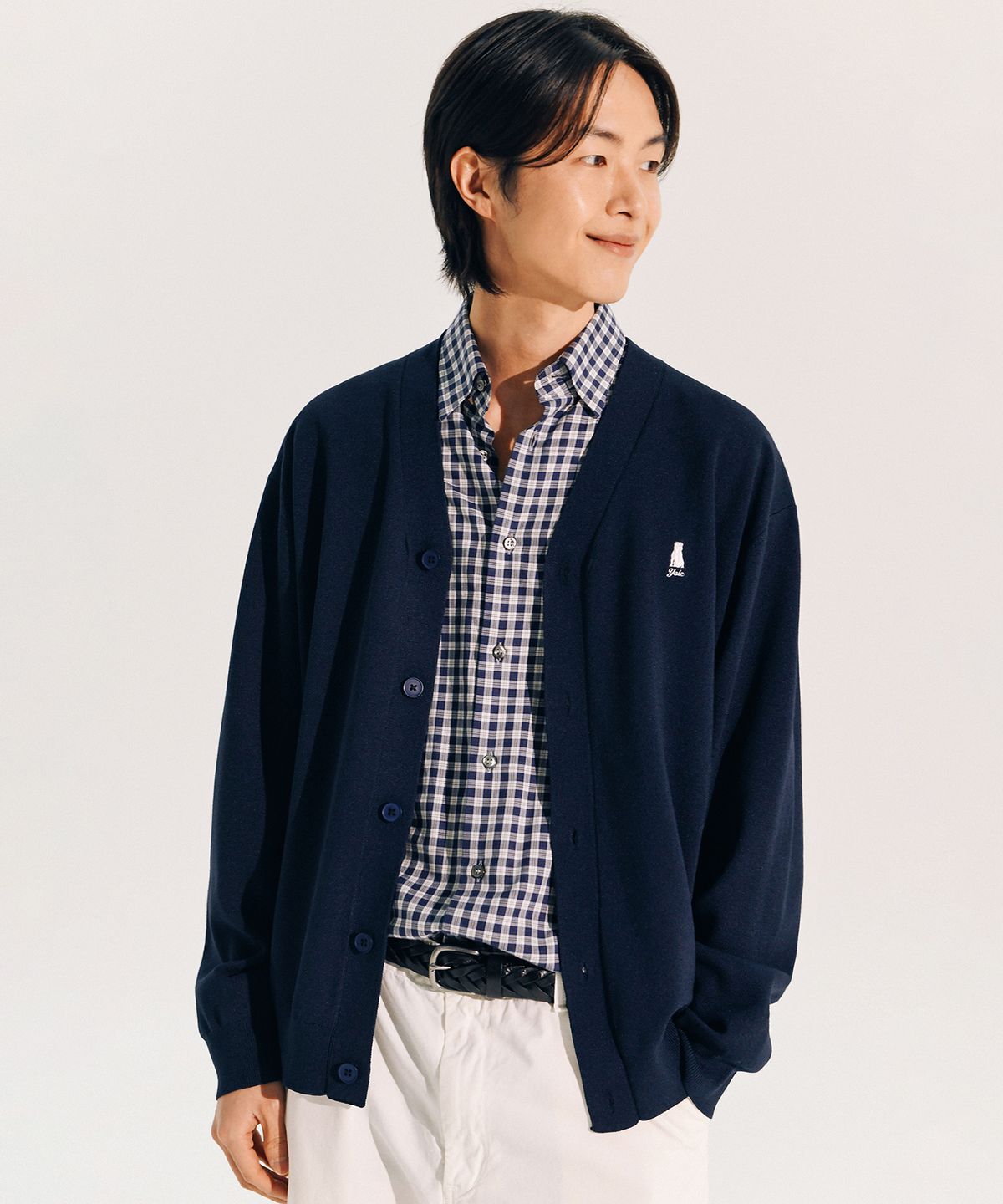 예일(YALE) 컴포트 쿨 니트 가디건_라이트 핑크