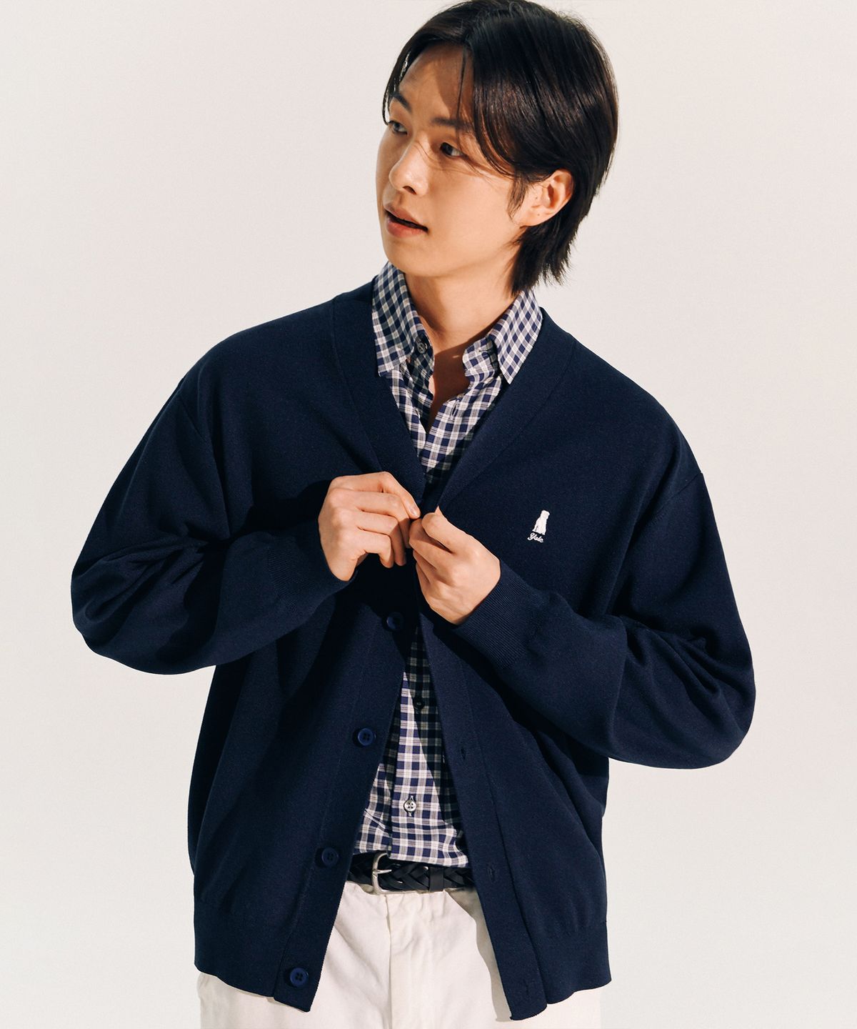 예일(YALE) 컴포트 쿨 니트 가디건_라이트 핑크
