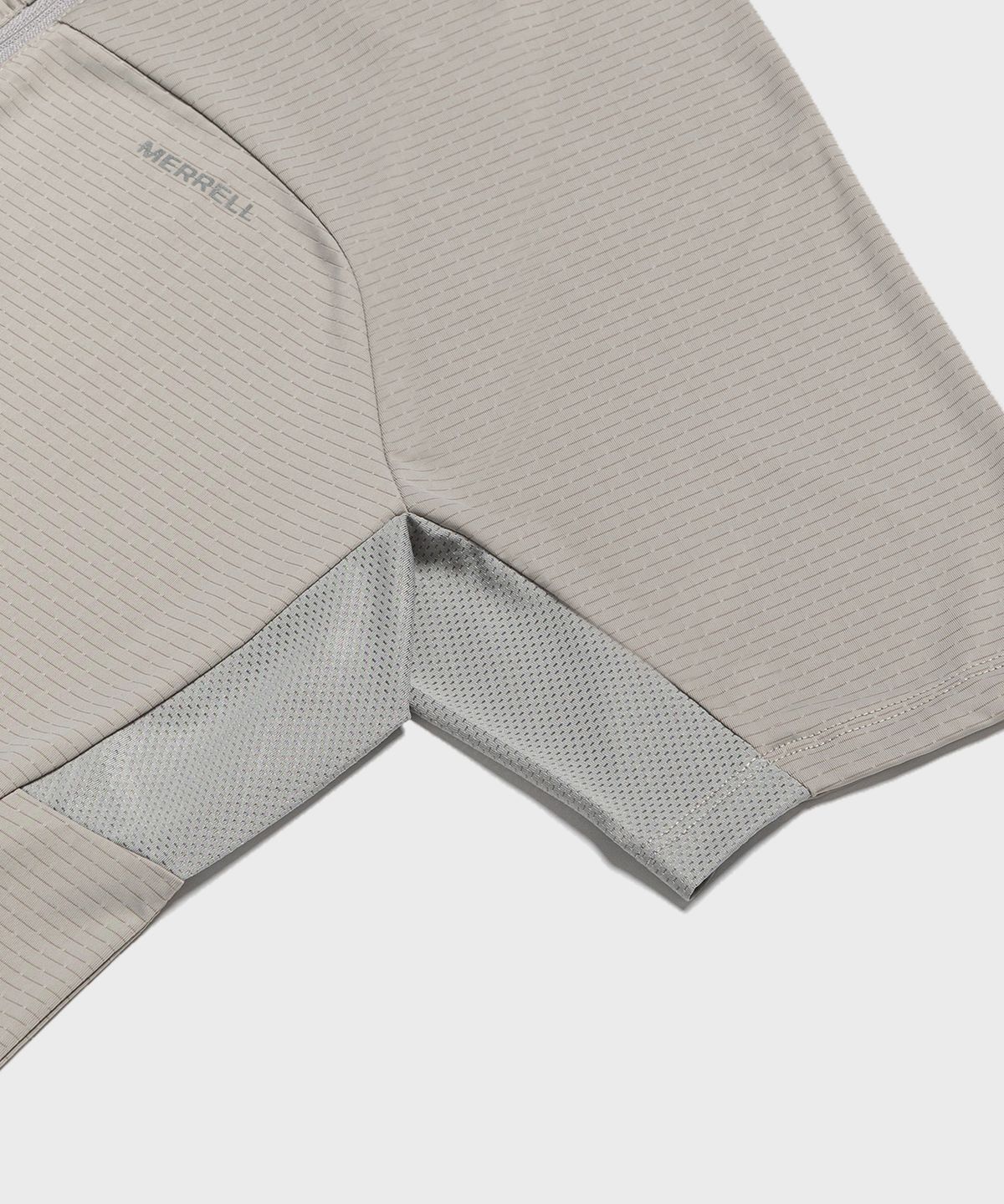 머렐(MERRELL) [WOMEN] 하이크 매쉬패치 반집 반팔 티셔츠 LIGHT GREY