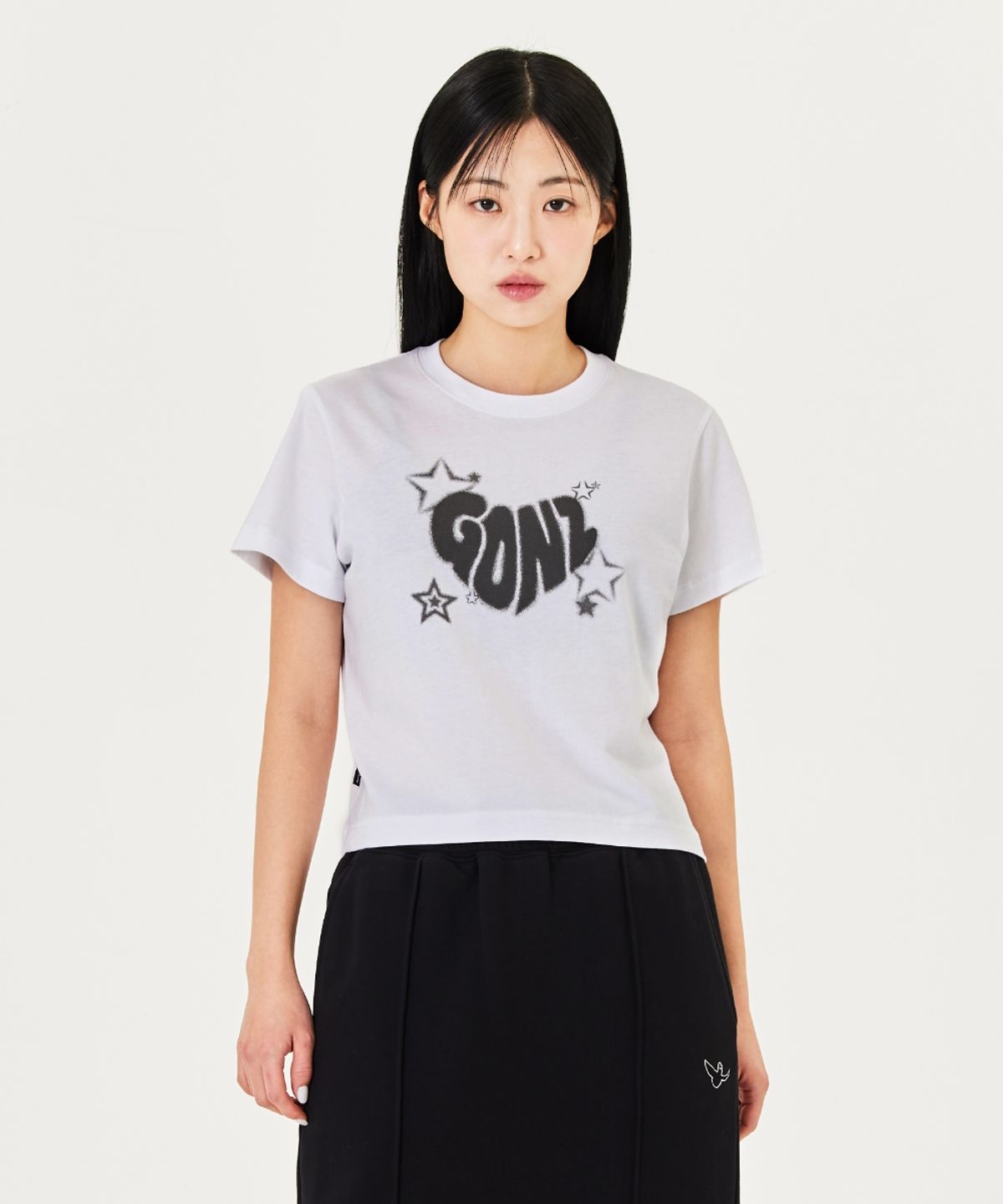 마크곤잘레스(MARK GONZALES) WOMENS HEART T-SHIRT - WHITE