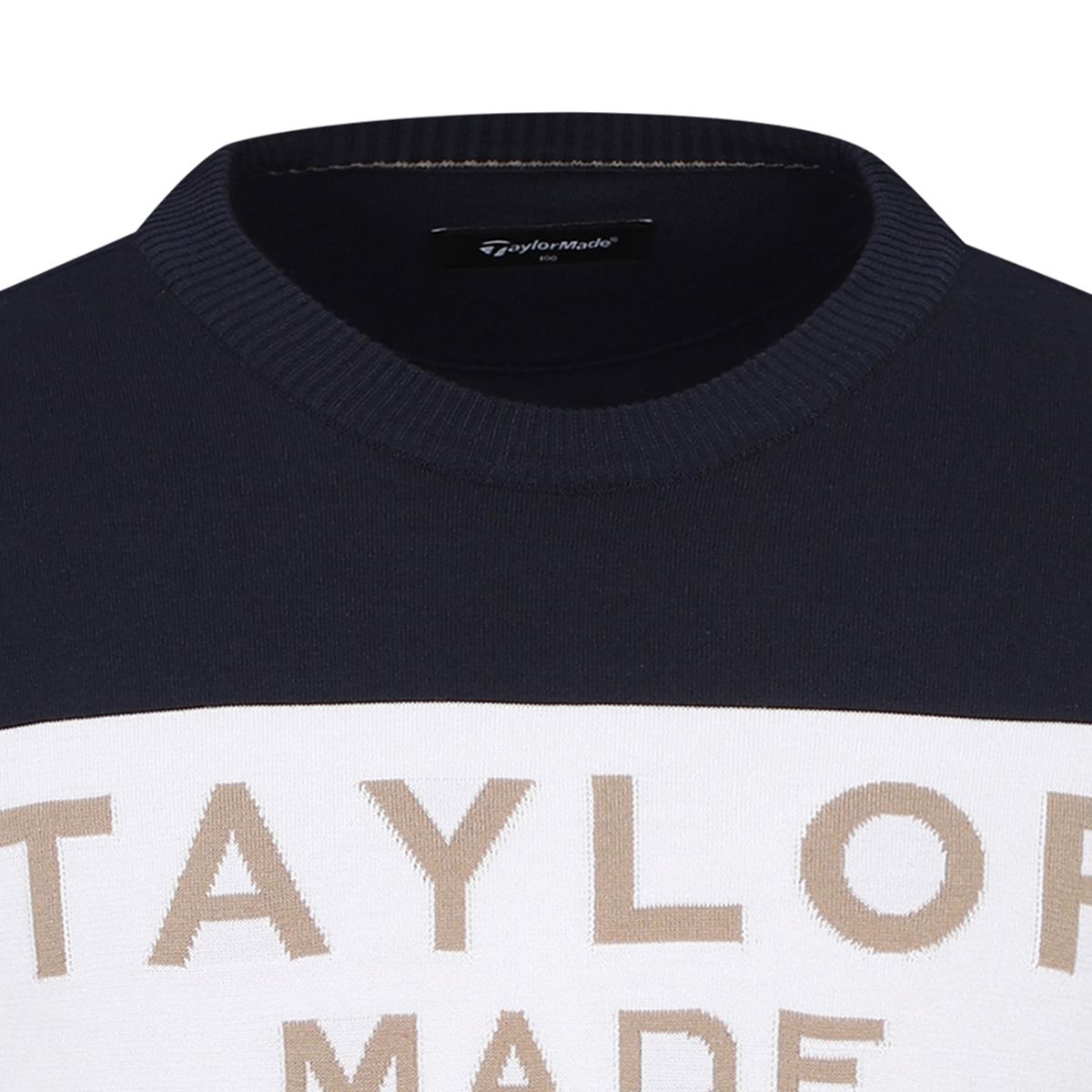테일러메이드 어패럴(TAYLORMADE APPAREL) 남성 스트라이프 라운드 니트 TSN-11HG24-915