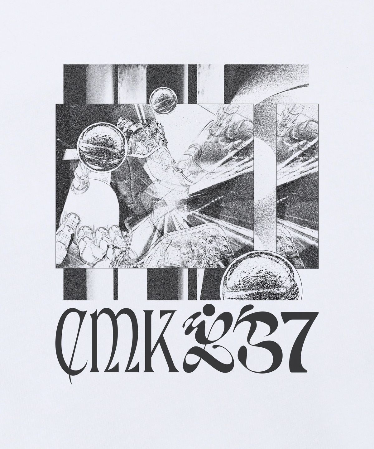 카멜워크(CAMEL WORK) 사이언스 픽션 긴팔티셔츠(화이트)