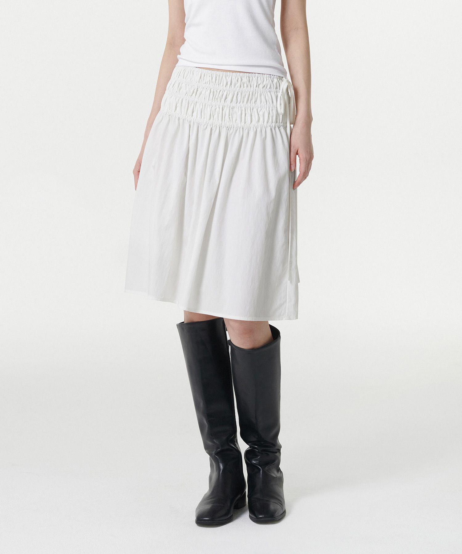 h*i様 SHIRRING STRAIGHT SKIRT サイズ2 新品未使用 Hatem side shirring nylon cargo long skirt - WONDER WONDER