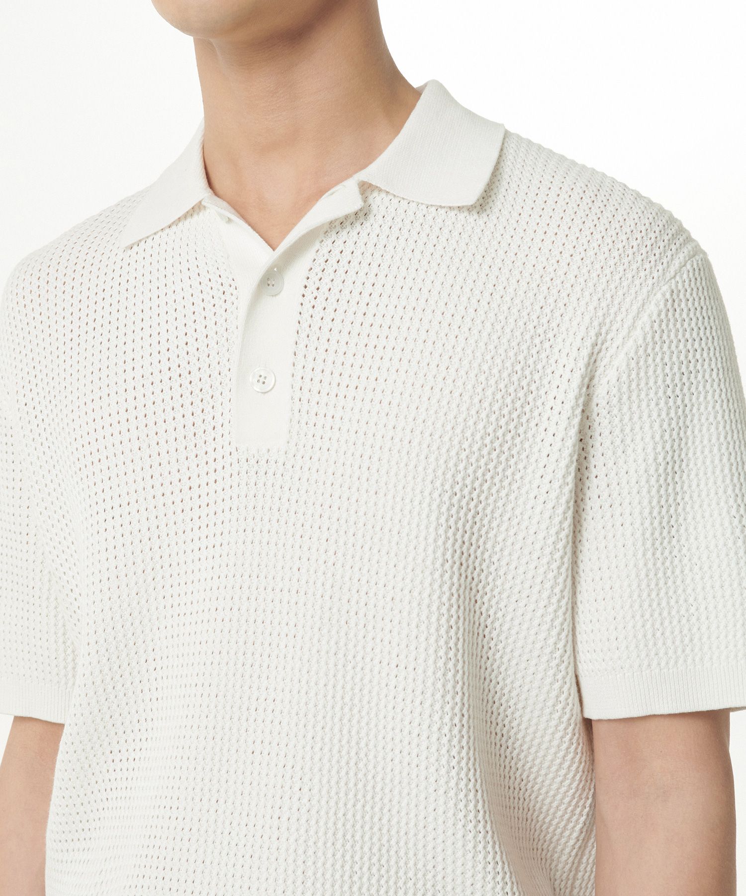 ★MUSINSA STANDARD★ Relaxed Crochet Shirt Ivory MMDSH105-IV MUSINSA | MUSINSA STANDARD Relaxed Crochet Short Sleeve