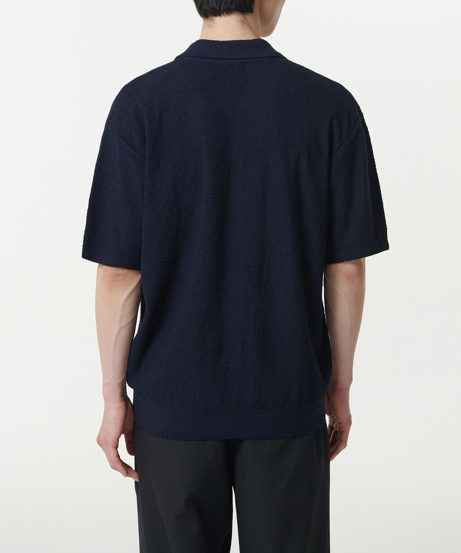MUSINSA | MUSINSA STANDARD Buckle Slit Neck Knitted Polo