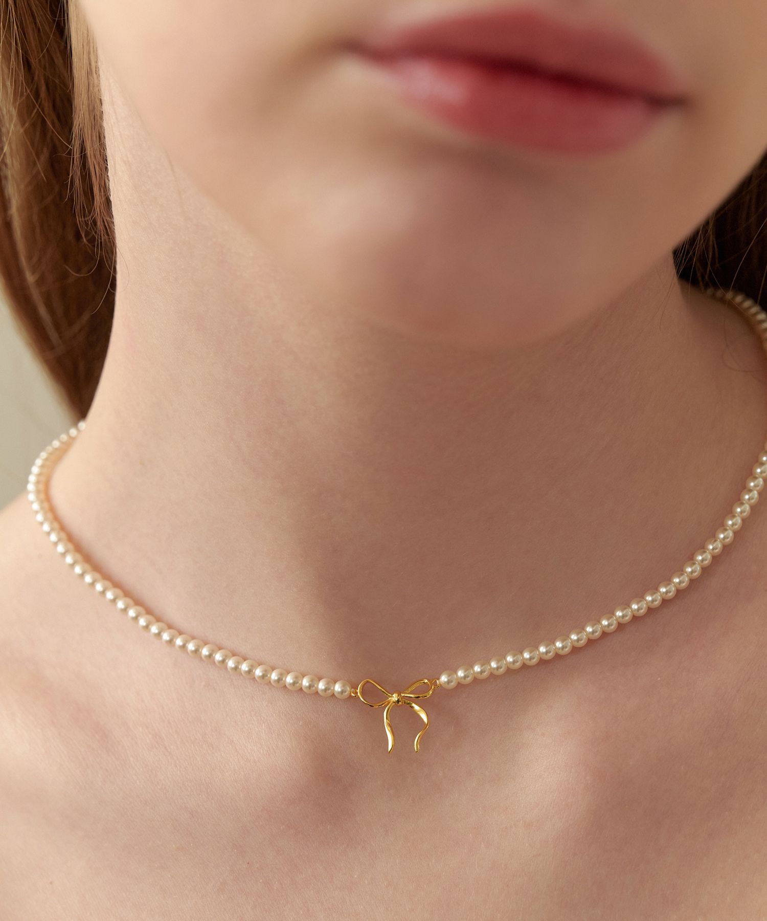 ネックレス・ペンダント TATIANA Silver 925 Ribbon Tie Pearl Necklace NZ2173 MUSINSA | TATIANA (Silver 925) Ribbon tie pearl necklace NZ2173