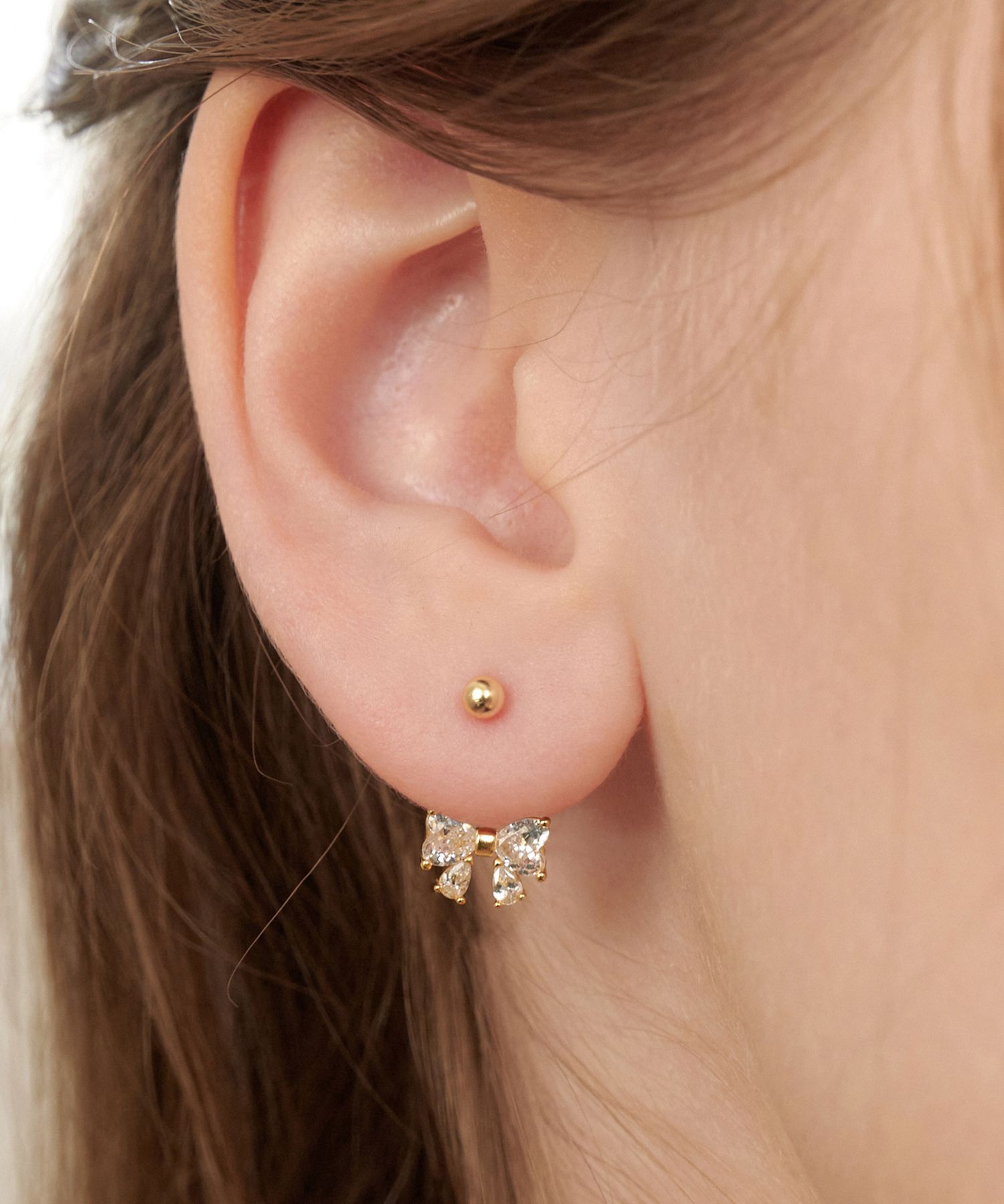 ★TATIANA★ Silver 925 Twinkle Butterfly Ribbon Ear Jacket E MUSINSA | TATIANA (Silver 925) Twinkle Butterfly Ribbon Ear
