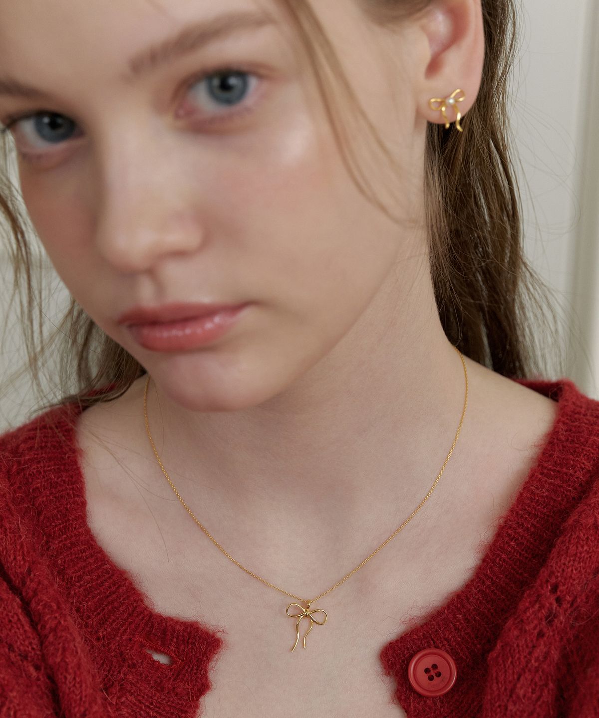 타티아나(TATIANA) (실버925) 프렌치 리본타이 목걸이 NZ2174