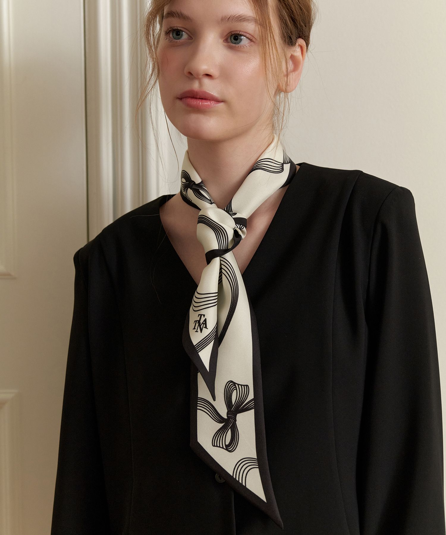 MUSINSA | TATIANA Connect Ribbon Twilli Silk Scarf SF2903