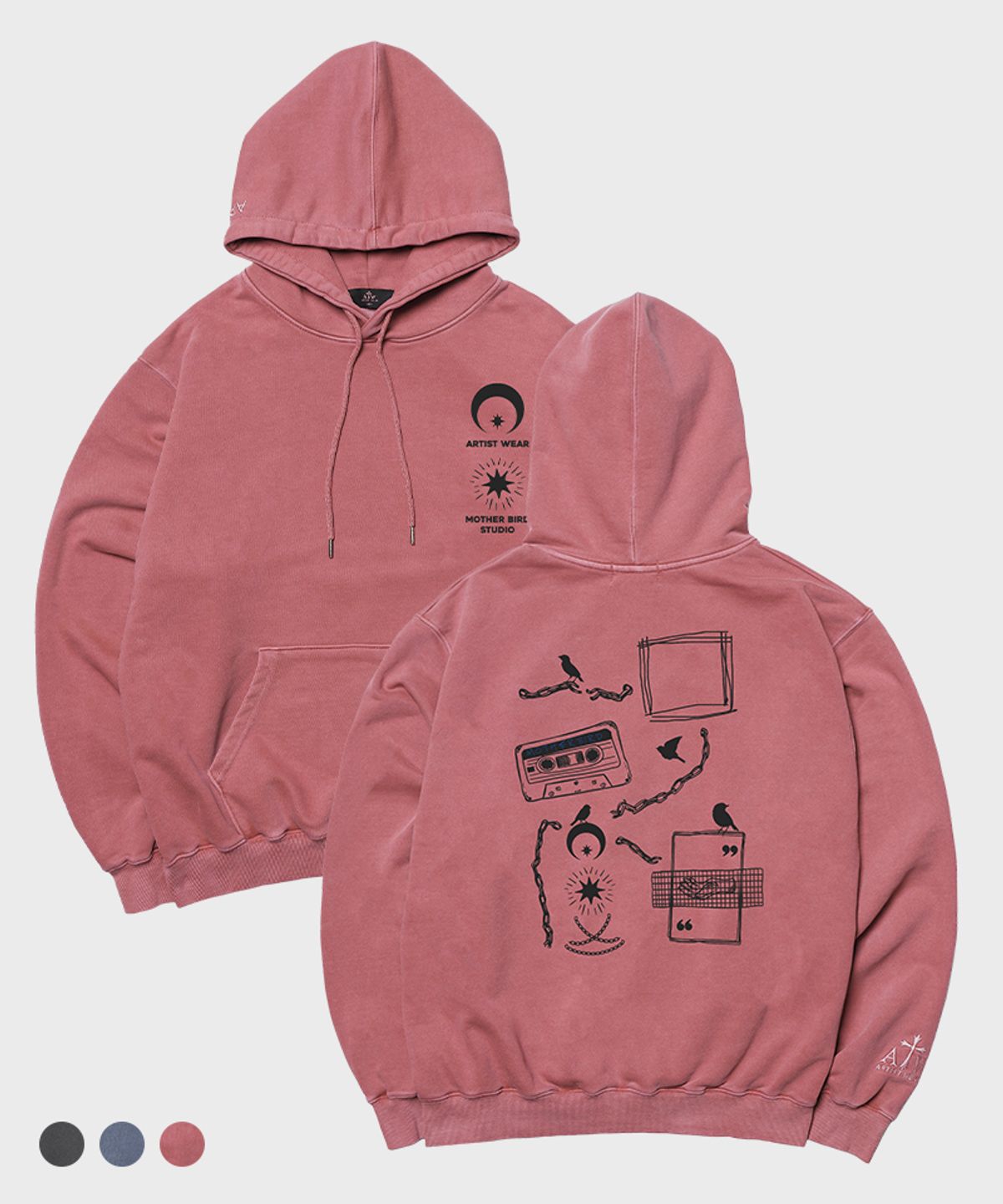 아티스트웨어(ARTISTWEAR) [ATW X 마더버드] 넥서스 피그먼트 후드