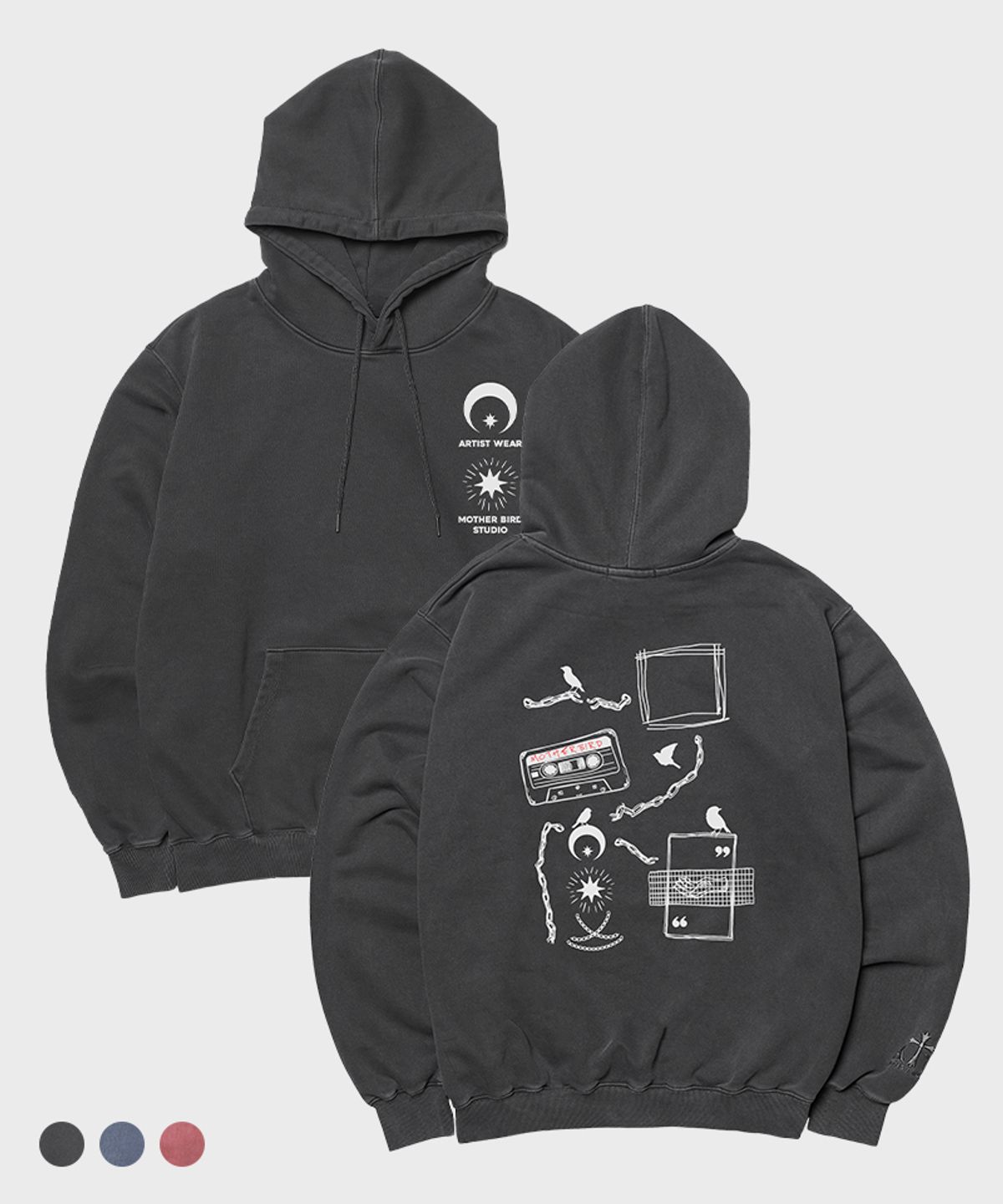 아티스트웨어(ARTISTWEAR) [ATW X 마더버드] 넥서스 피그먼트 후드
