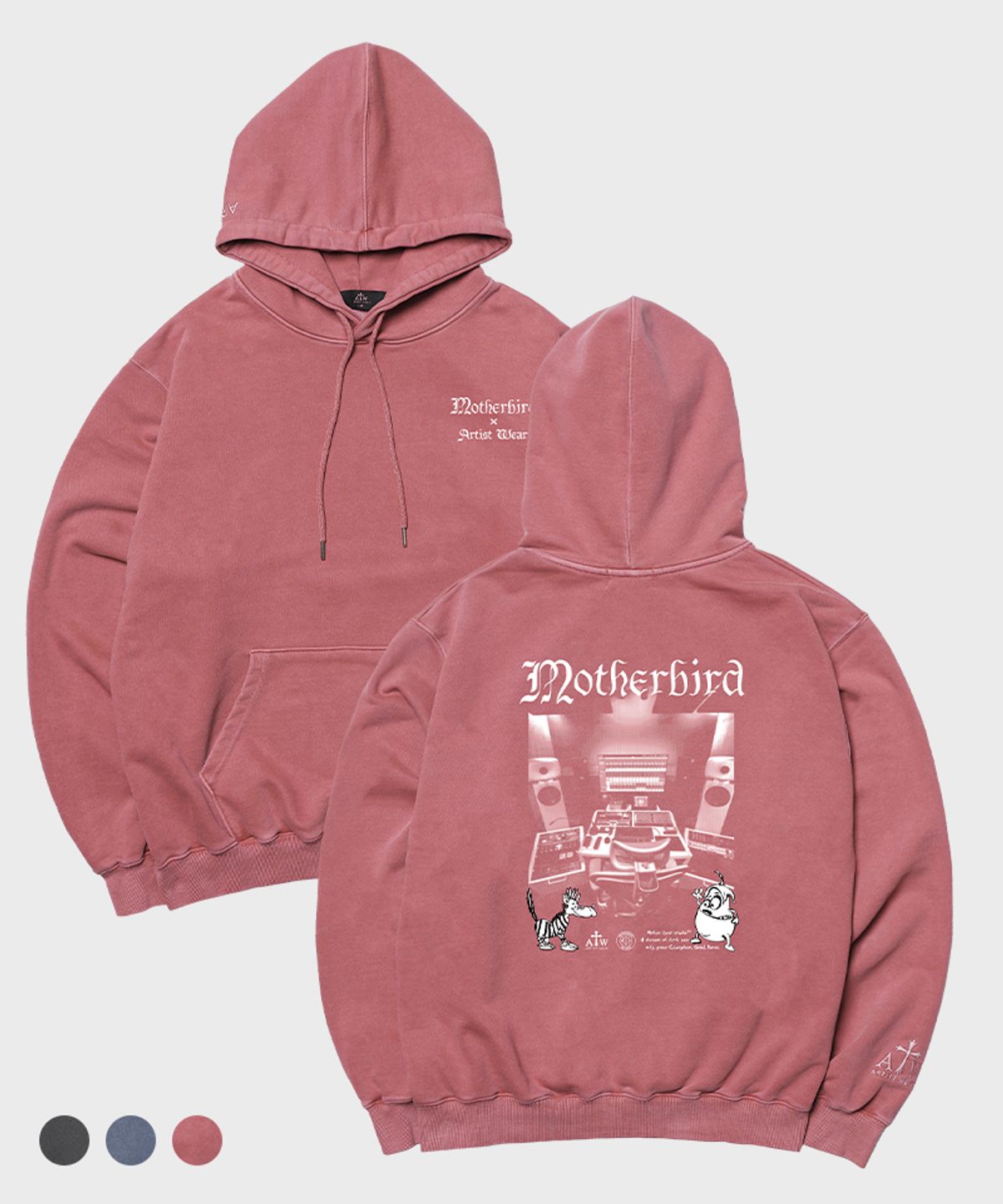 아티스트웨어(ARTISTWEAR) [ATW X 마더버드] 마스터링 피그먼트 후드