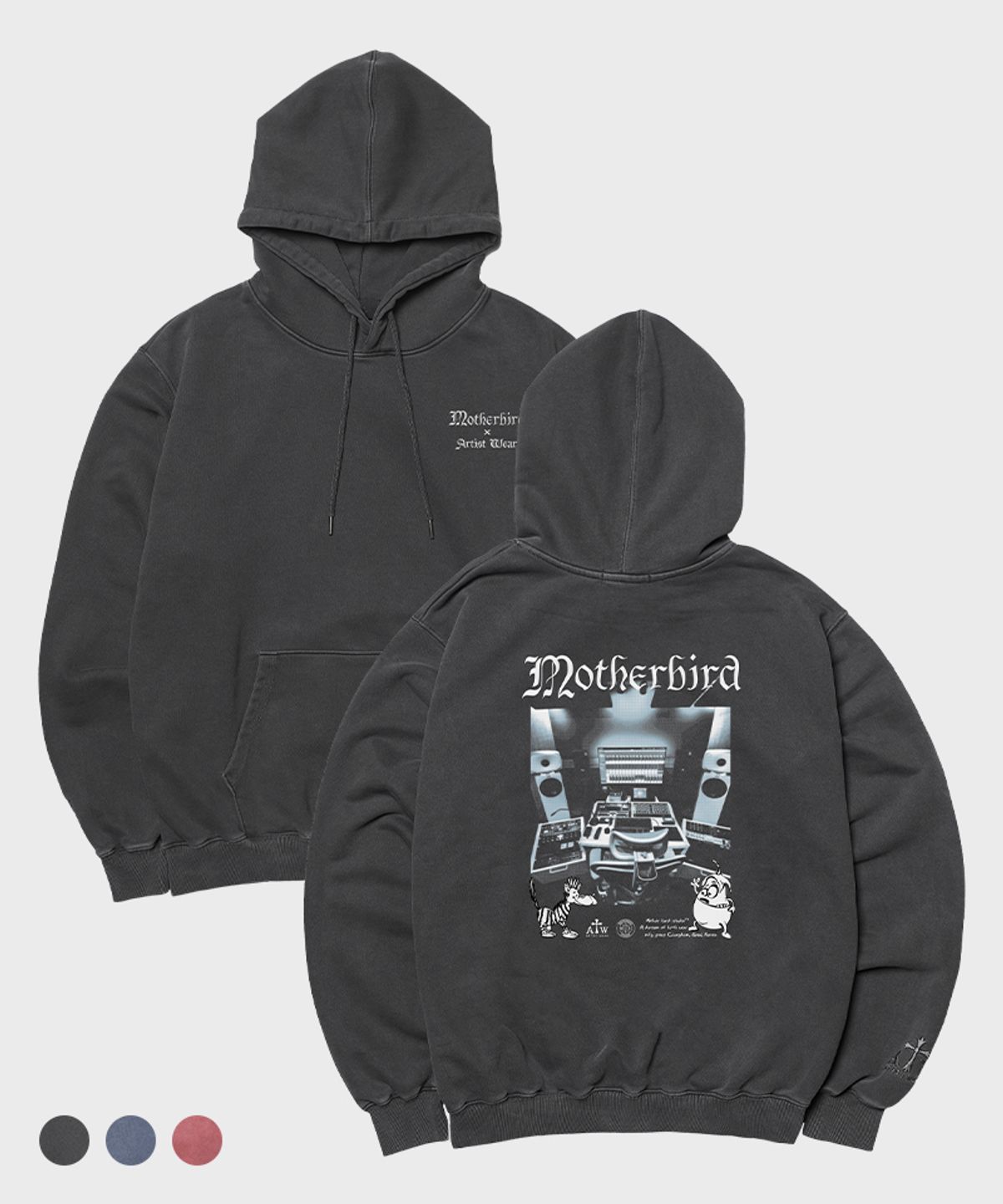 아티스트웨어(ARTISTWEAR) [ATW X 마더버드] 마스터링 피그먼트 후드
