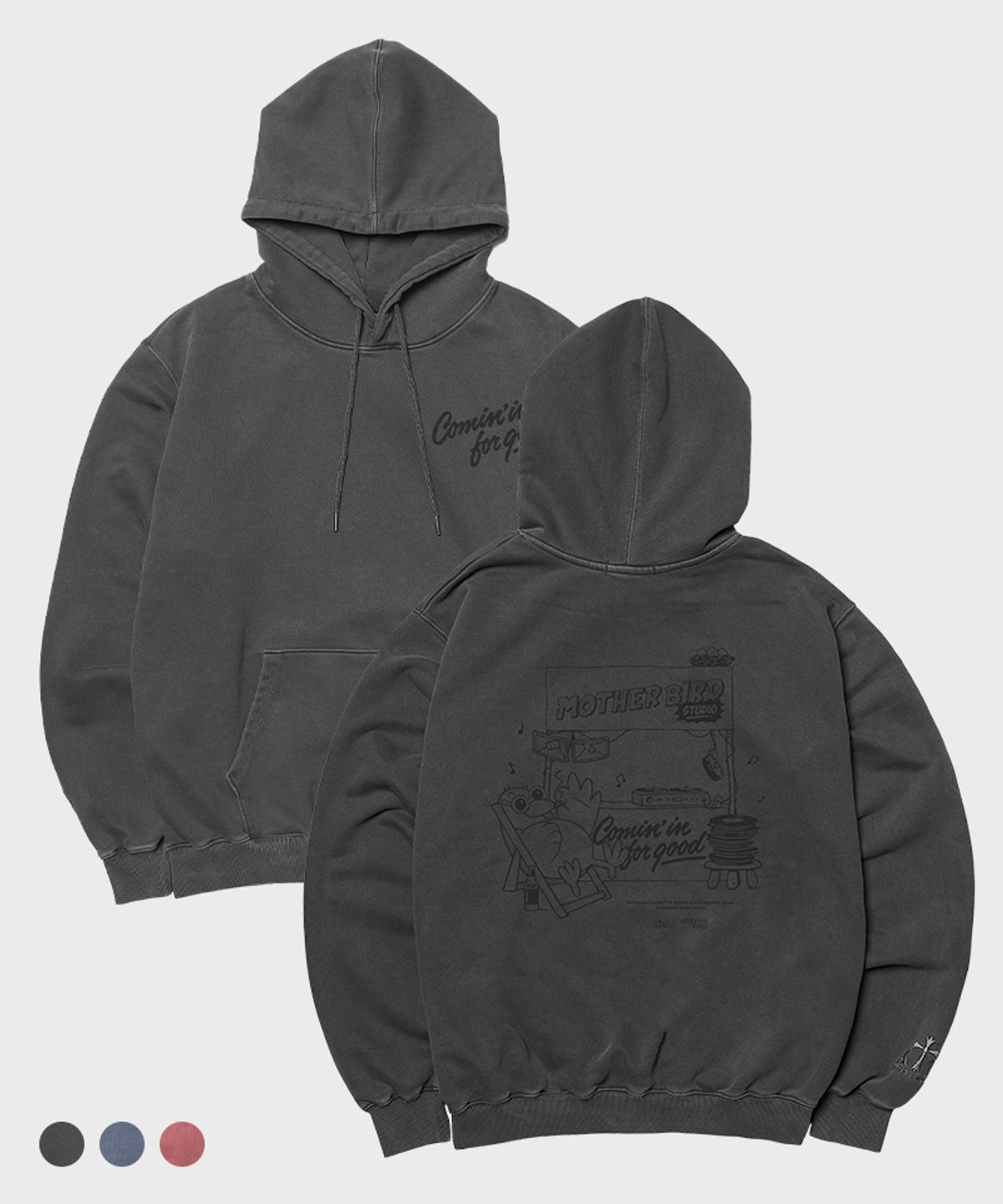 아티스트웨어(ARTISTWEAR) [ATW X 마더버드] 커밍인포굿 피그먼트 후드