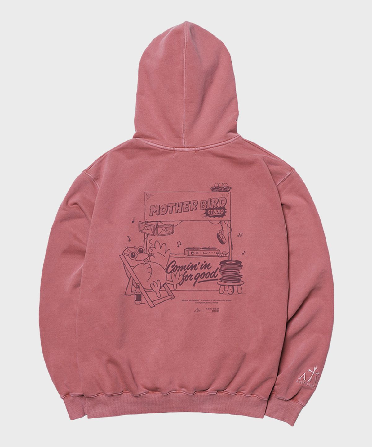 아티스트웨어(ARTISTWEAR) [ATW X 마더버드] 커밍인포굿 피그먼트 후드