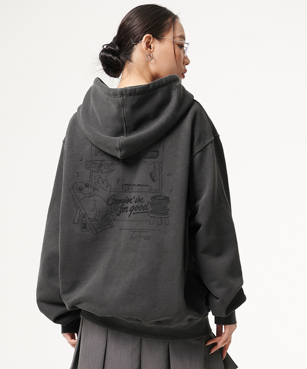아티스트웨어(ARTISTWEAR) [ATW X 마더버드] 커밍인포굿 피그먼트 후드