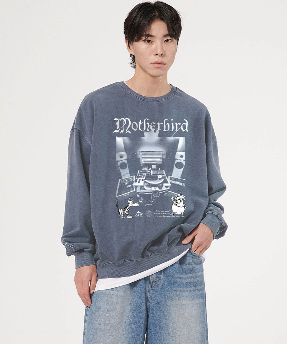 아티스트웨어(ARTISTWEAR) [ATW X 마더버드] 마스터링 피그먼트 맨투맨