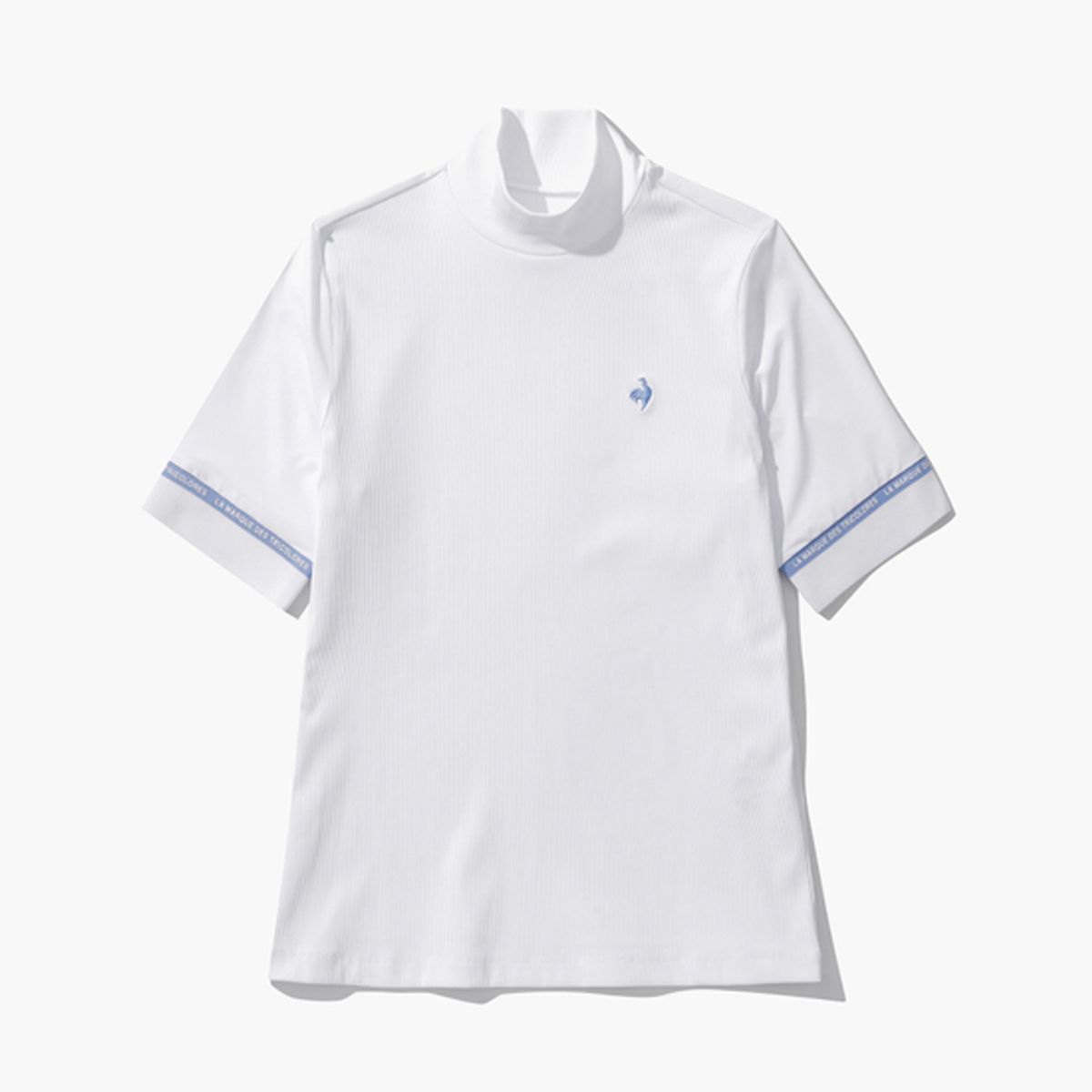 르꼬끄 골프(LECOQ GOLF) 여성 하이넥 골지 반팔 티셔츠 (GP122LTS37)