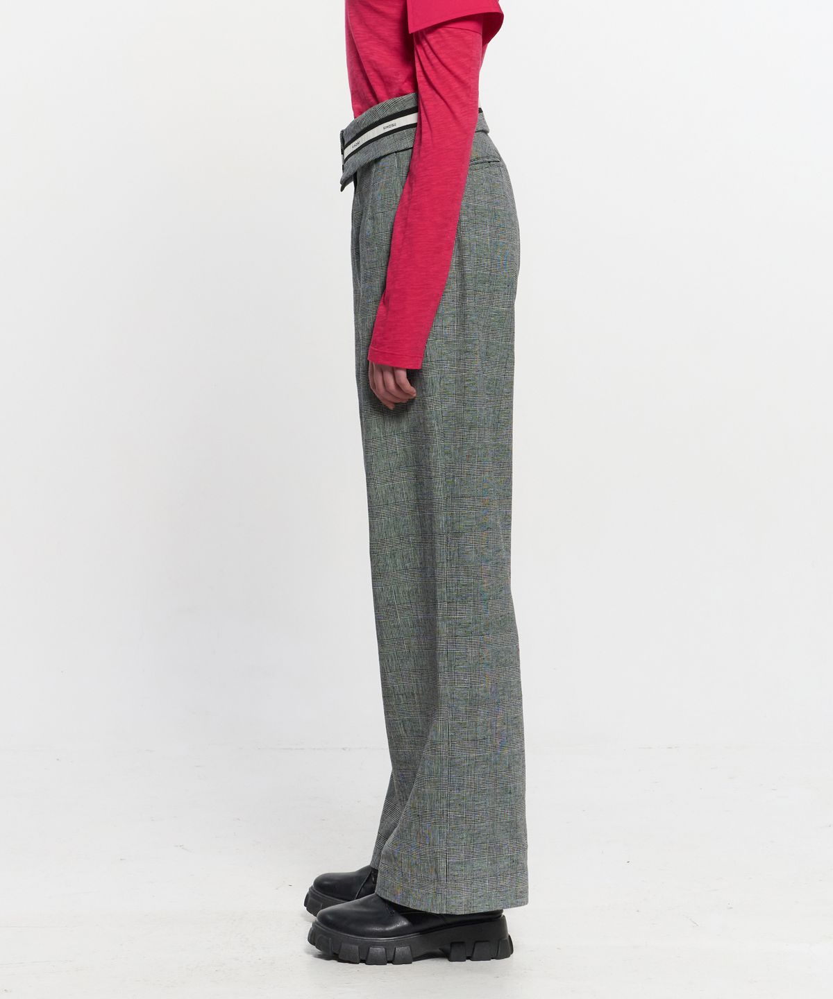 킴지수(KIMZISU) Fold Over Wide Slacks _ GREY