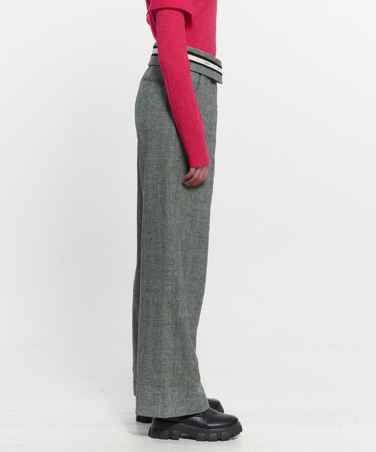 킴지수(KIMZISU) Fold Over Wide Slacks _ GREY