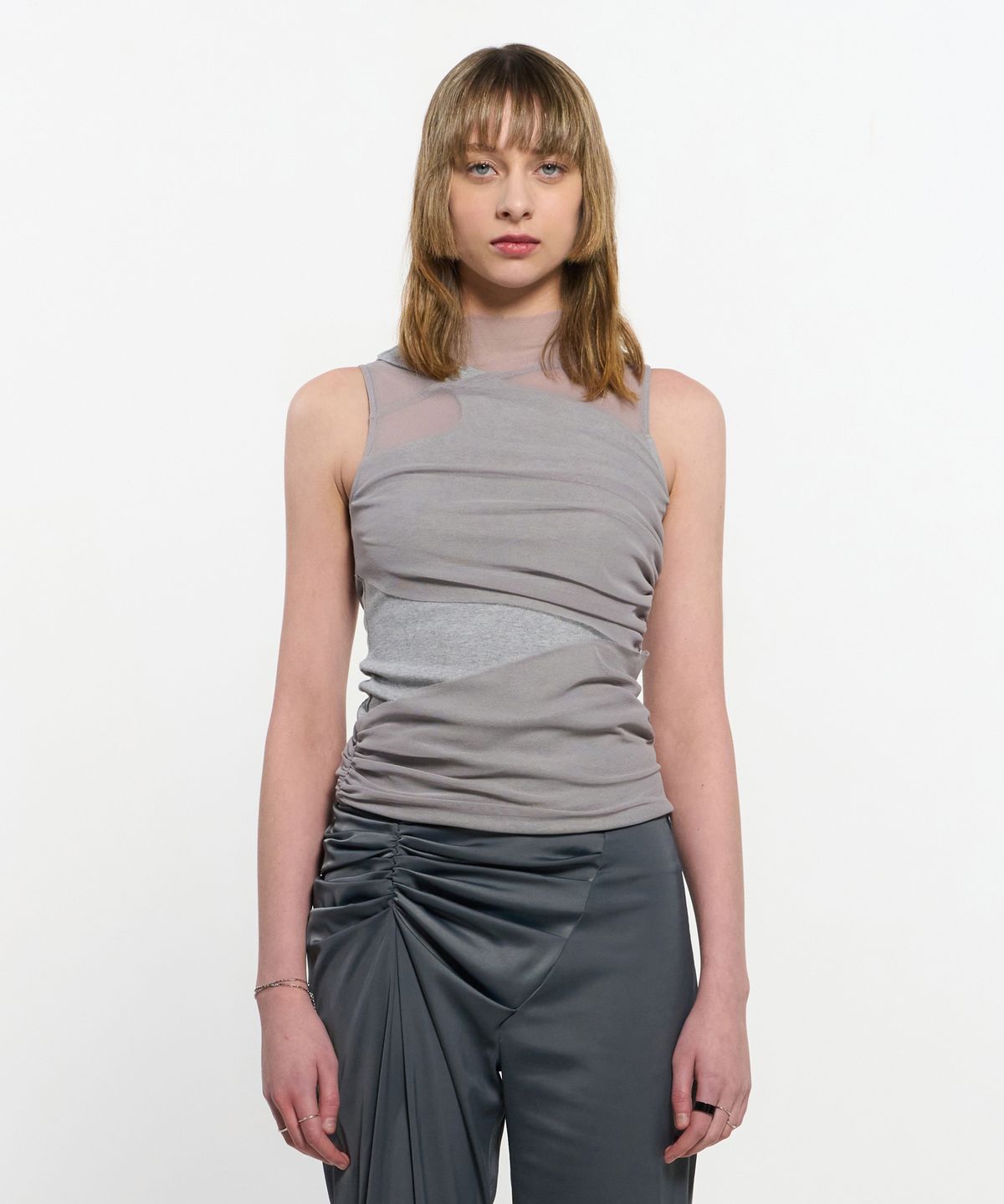 킴지수(KIMZISU) Layered Sleeveless _ GREY