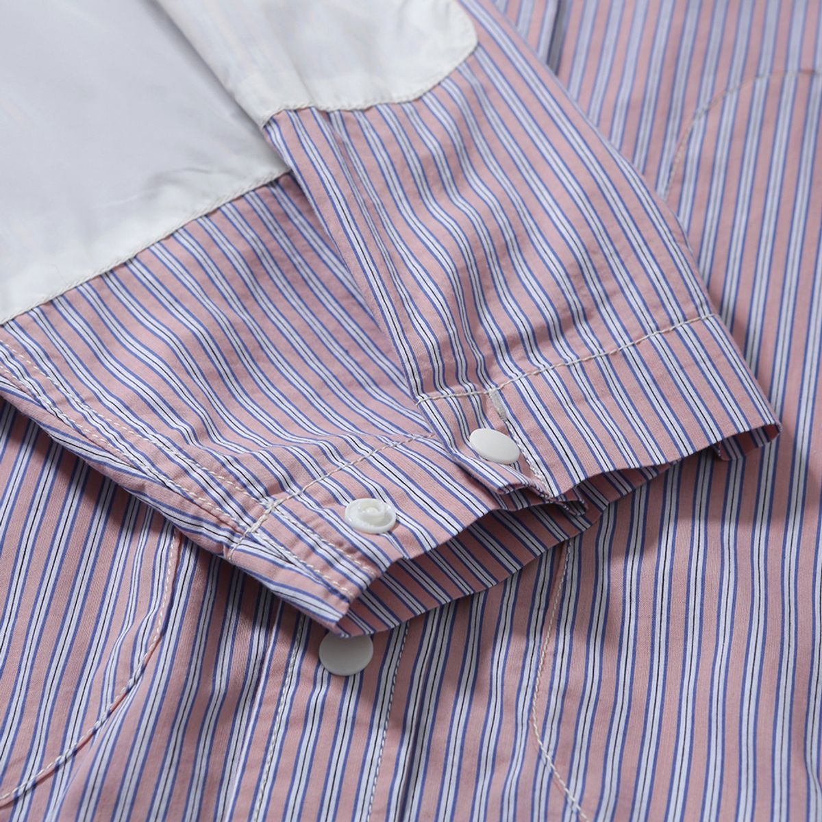 모이프(MOIF) [SS24]WIDE DRAWSTRING BLOUSON / PINK STRIPE