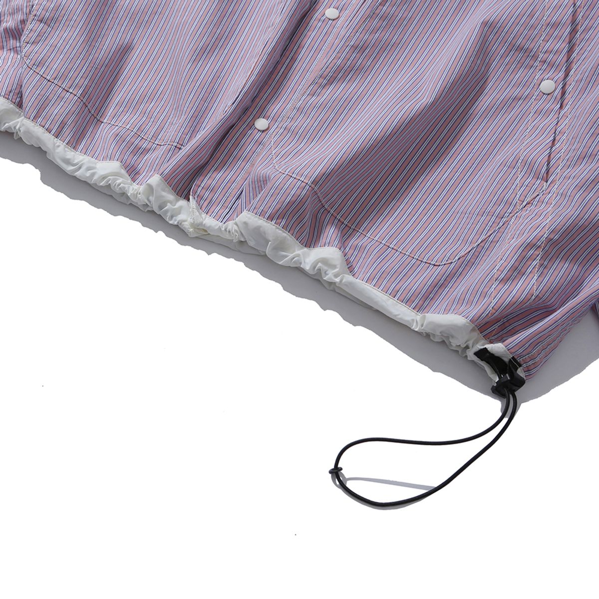 모이프(MOIF) [SS24]WIDE DRAWSTRING BLOUSON / PINK STRIPE