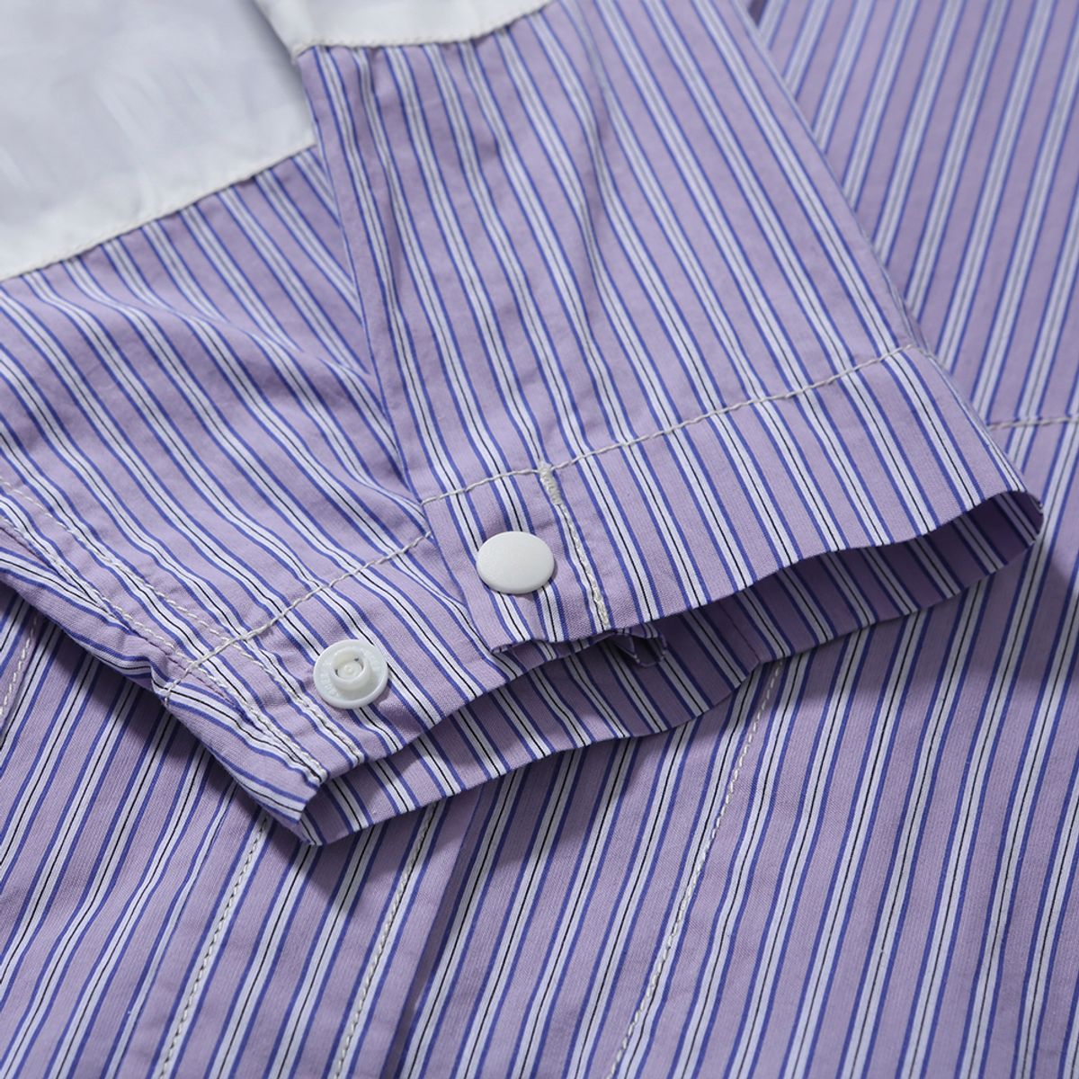 모이프(MOIF) [SS24]WIDE DRAWSTRING BLOUSON / PURPLE STRIPE