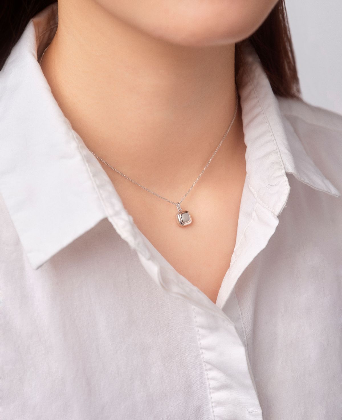 베누아(BENOIT) NK01SL Double Square Pendant [Silver]
