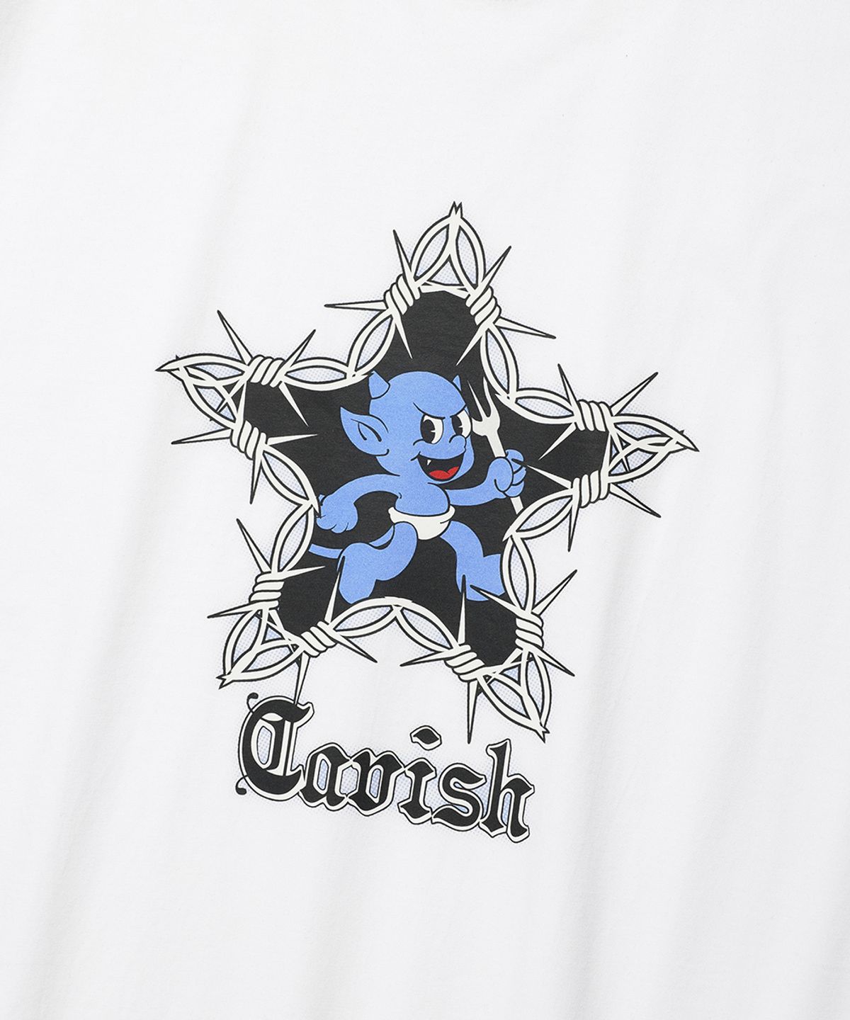 카비시(CAVISH) BLUE DEVIL SS TEE WHITE(CV2EMUT510A)