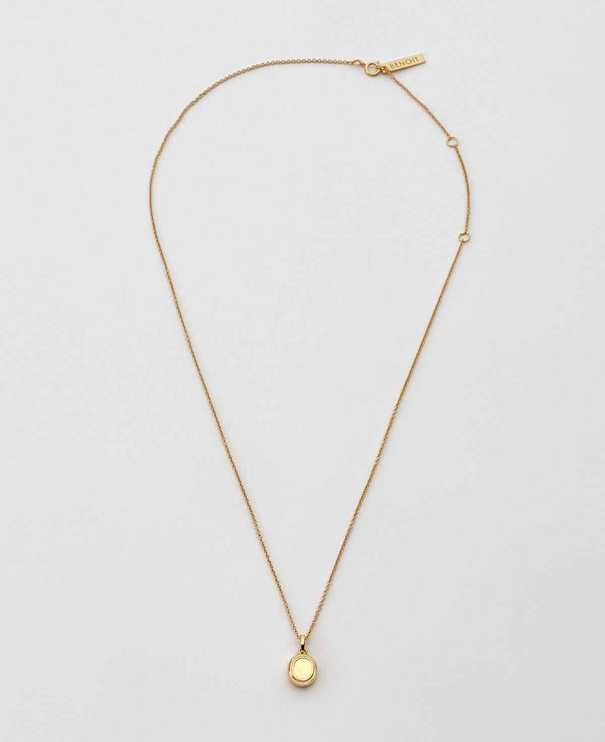 베누아(BENOIT) NK02GL Oval Line Pendant [Gold]