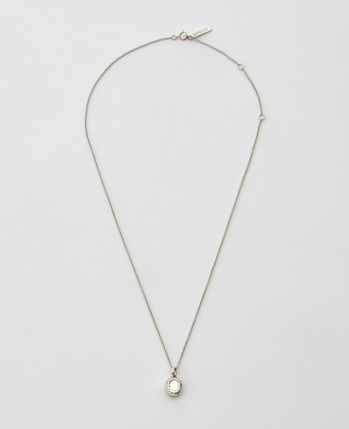 베누아(BENOIT) NK02SL Oval Line Pendant [Silver]