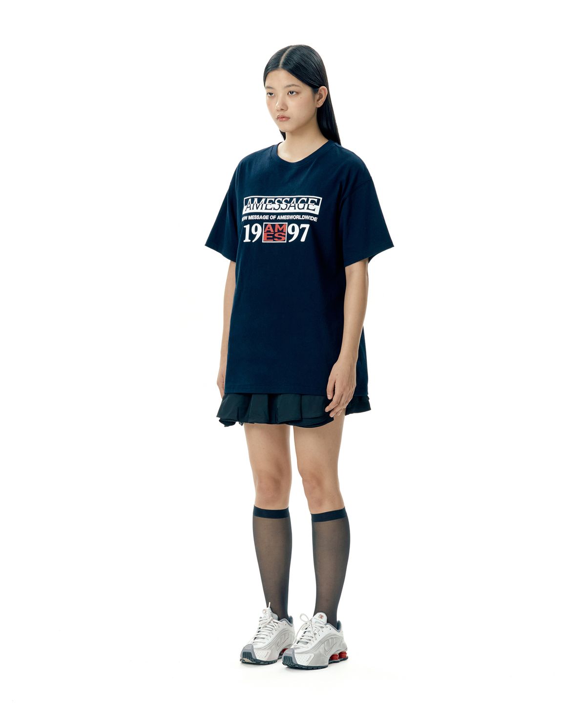 아메스 월드와이드(AMES-WORLDWIDE) 19AMES97 TEE NAVY (AM2EMUT504A)